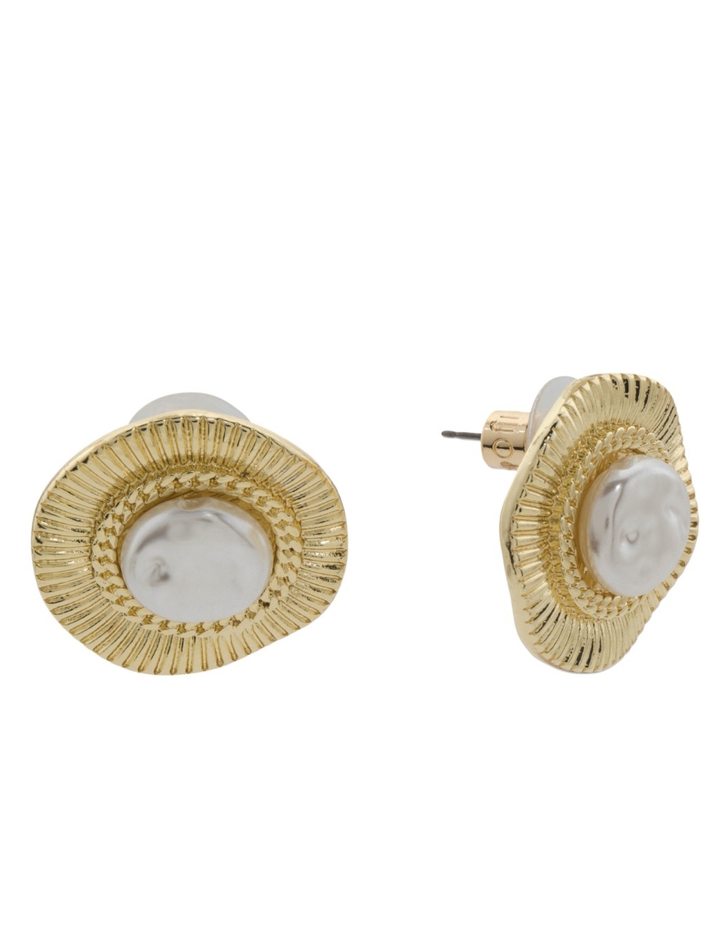 DANNIJO Pearla gold plated glass pearl earrings